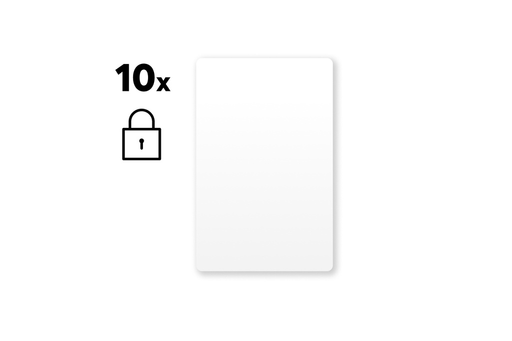 Loxone Niet-versleutelde NFC Smart Cards Set wit (10 st.)