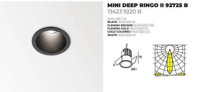 DELTA LIGHT - MINI DEEP RINGO II 92725 B - 19423 9220 B