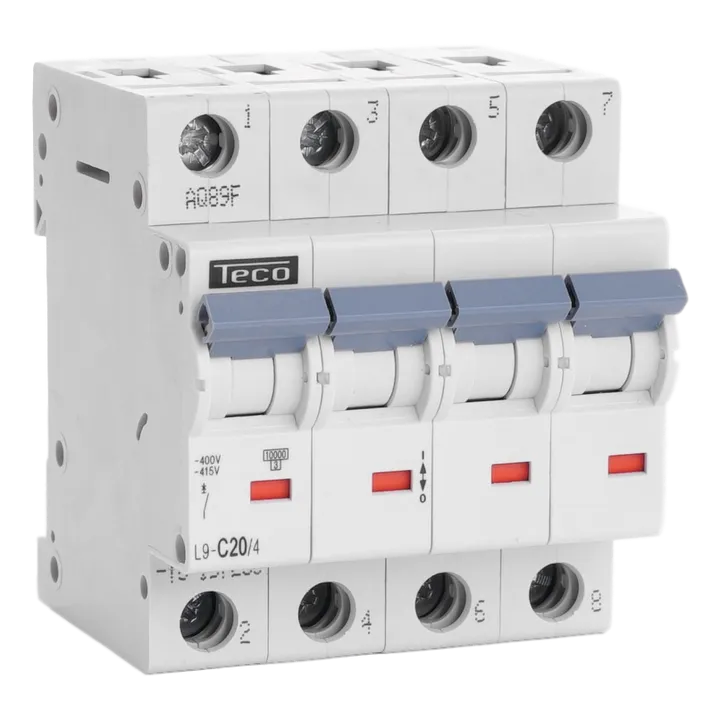 Automaat Teco 4P 20A 10kA Curve C